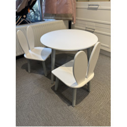 Furniture set round table + chairs "Bunny" White/Grey Furniture set round table + chairs "Bunny" White/Grey